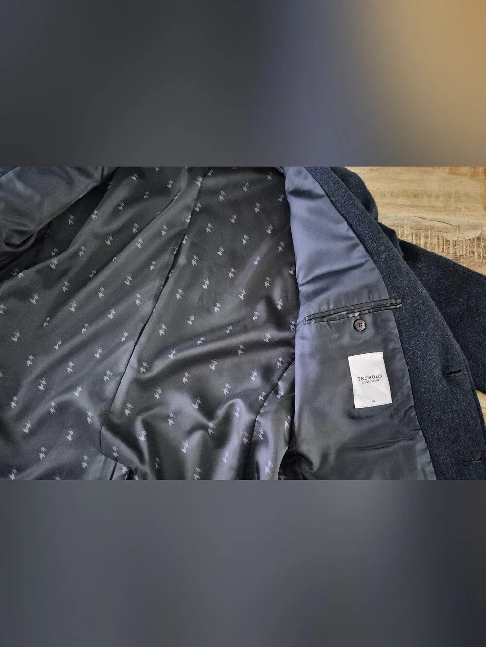 Tremelo Culture Navy Blue Wool 2-Button Blazer Jacket Size XL